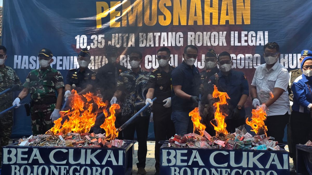 Important Visit: Bea Cukai Bojonegoro Musnahkan Lebih dari 10,35 Juta Batang Rokok Ilegal