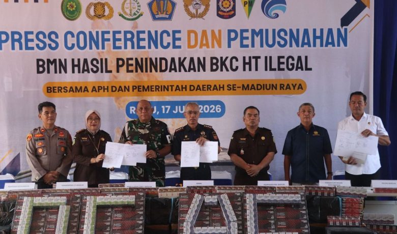 Important Visit: Pastikan 4,6 Juta Batang Rokok Ilegal Tak Beredar di Tengah Masyarakat Lagi, Bea Cukai Madiun Gelar Pemusnahan