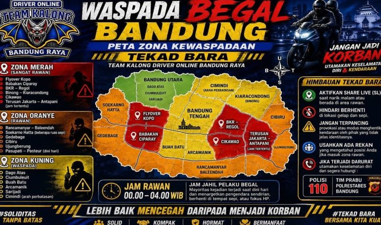 Beredar Peta Zona Begal di Bandung, Polrestabes Pastikan Hoaks: Cek Fakta Sebelum Share