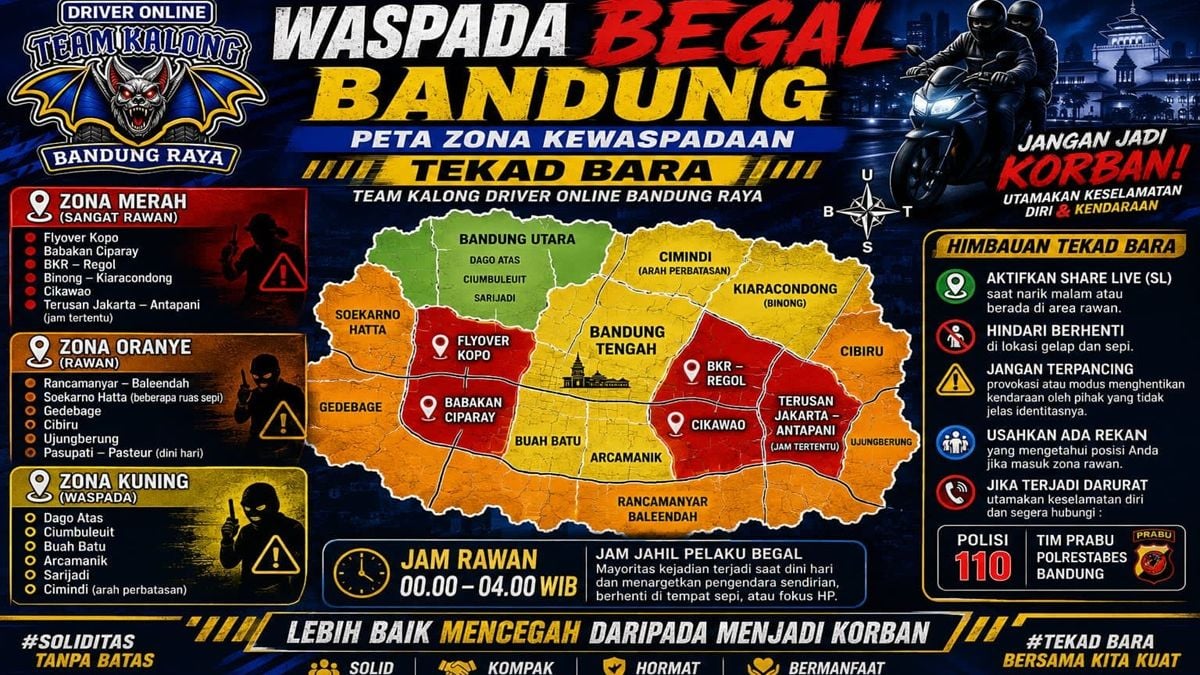 Beredar Peta Zona Begal di Bandung, Polrestabes Pastikan Hoaks: Cek Fakta Sebelum Share