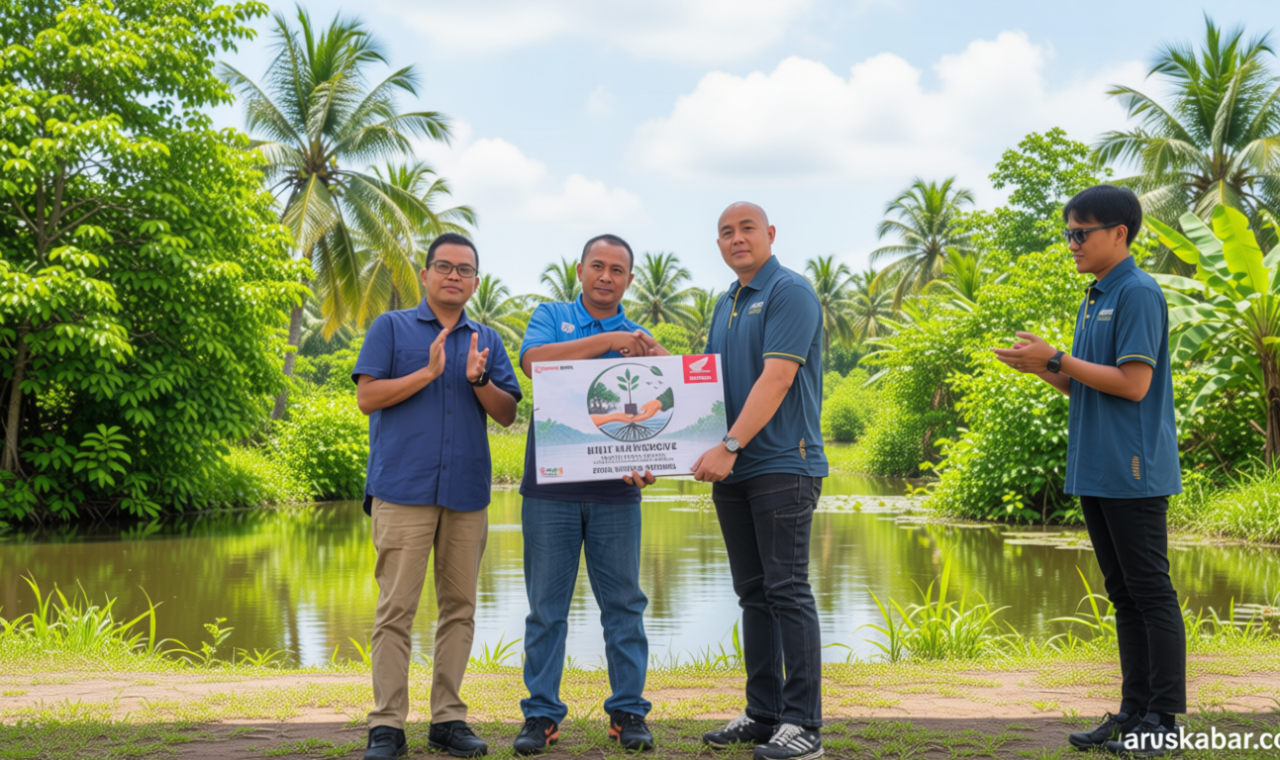 Honda Tanam 500 Mangrove di Desa Terong – Bantu Hijaukan Pesisir Pulau Bangka